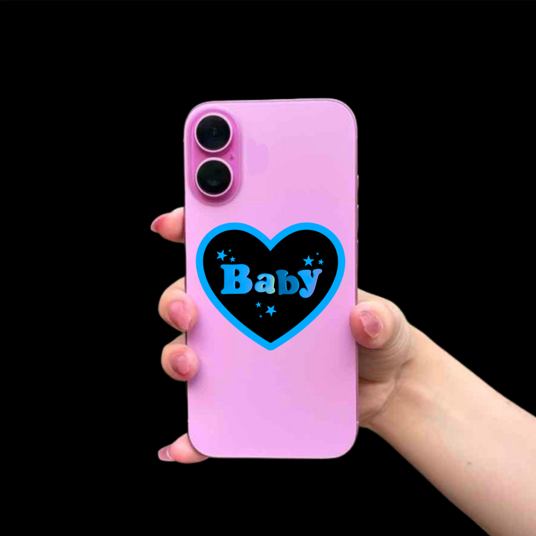 Baby heart shaped Sticker Stickers for Hydroflask,laptop sticker,Cute Car decals,Stationary stickers, valentine heart sticker