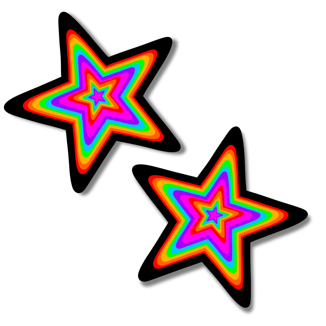 rainbow star sticker