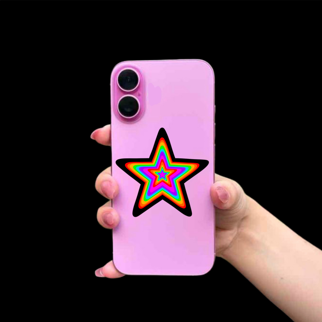 rainbow star sticker