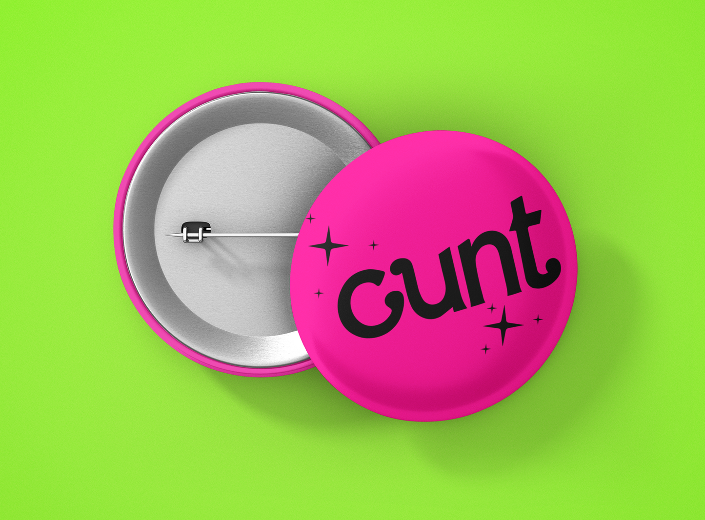 cunt 1.5 inch round button