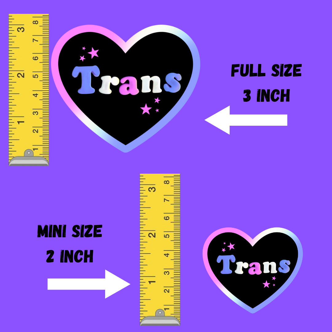 Trans Heart shaped sticker