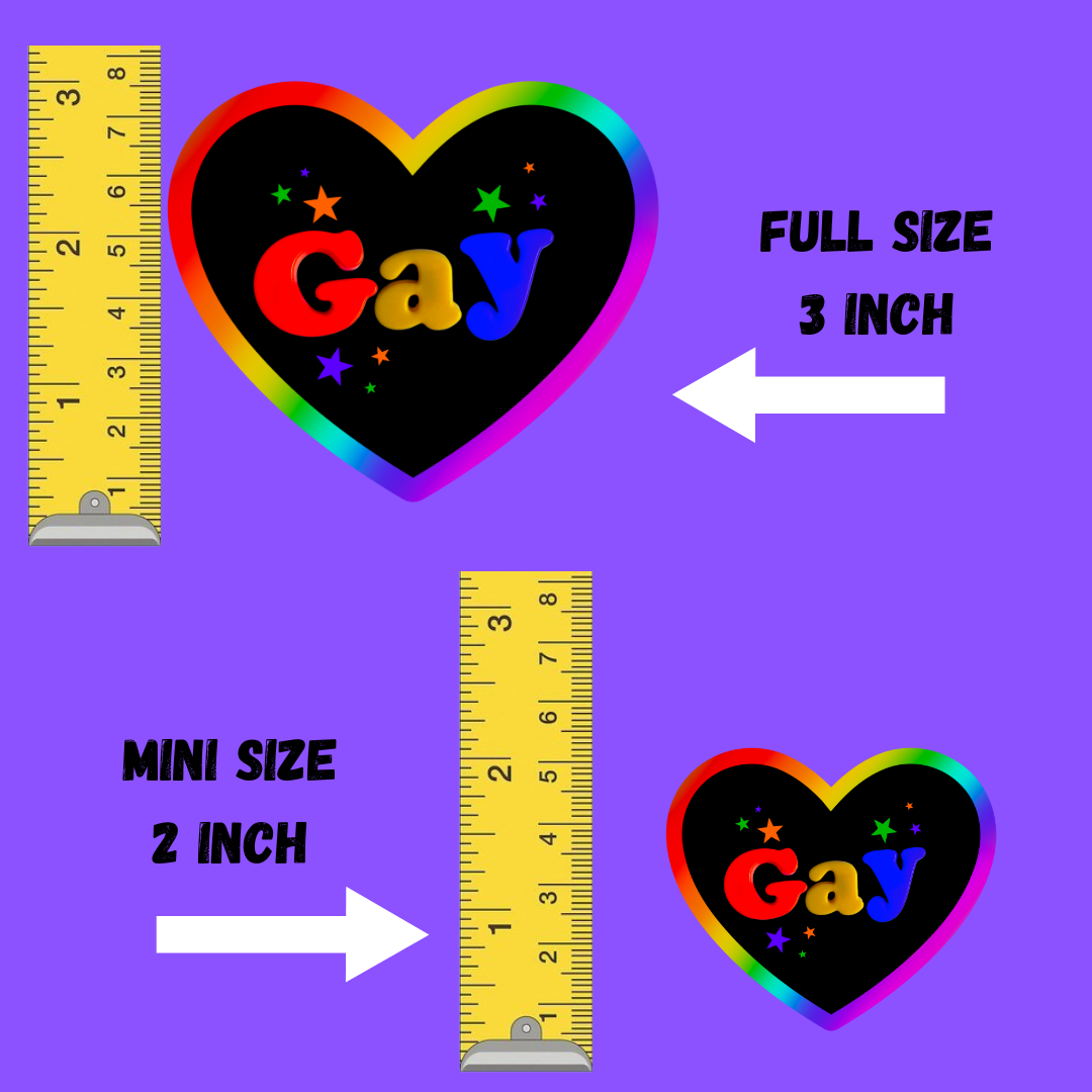 Gay Heart shaped sticker