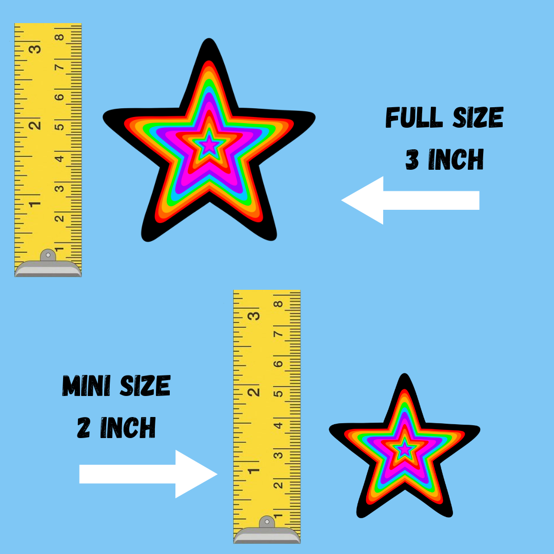 rainbow star sticker