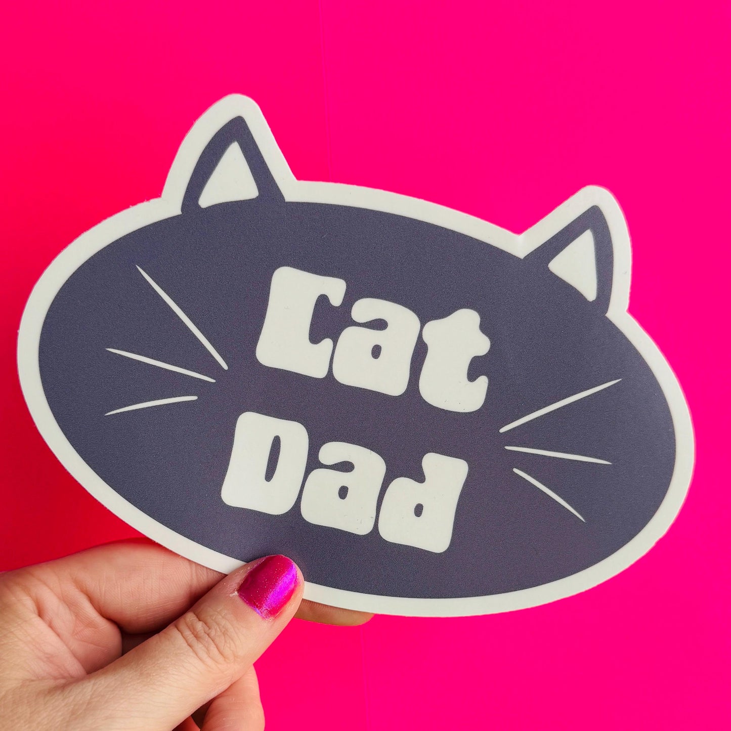 Cat dad Bumper sticker, car decal, bumper sticker, cat dad gift, cat dad stickers, cute car decals, weatherproof stickers, cat stickers