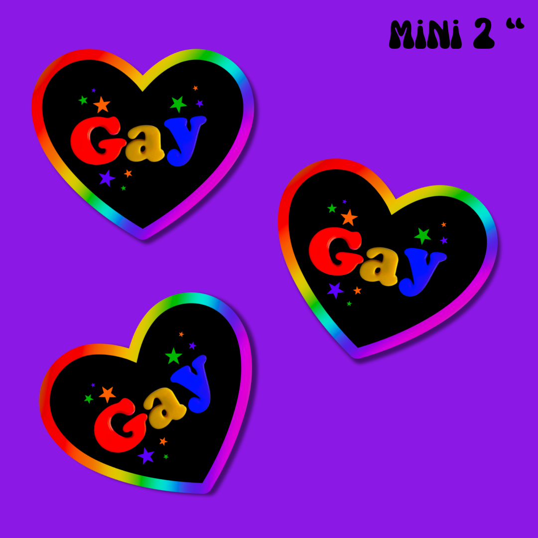 Gay Heart shaped sticker