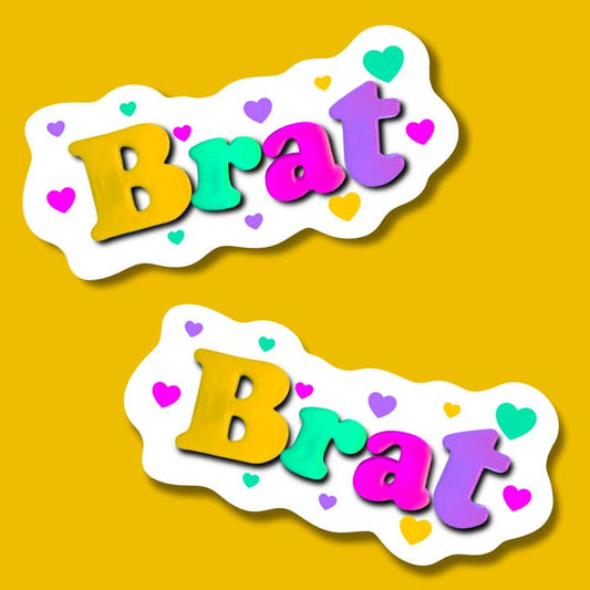 Brat wht BG sticker