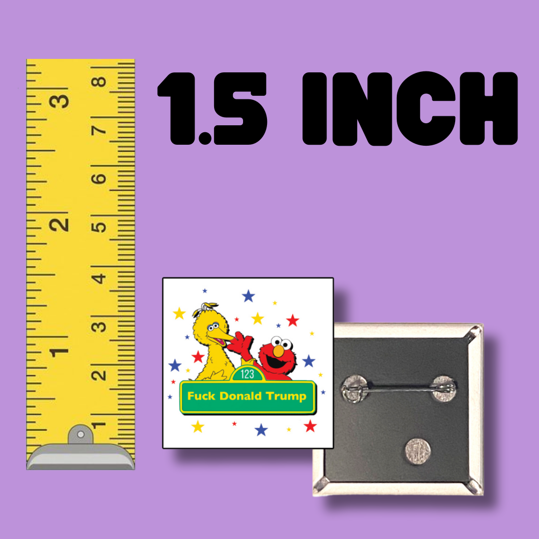 fuck donald trump 1.5 inch square button