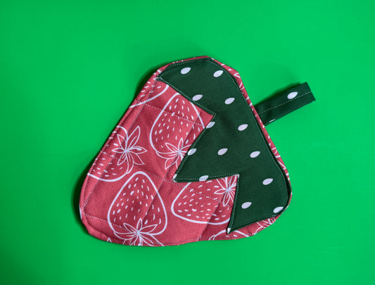 Pink Strawberry Potholder