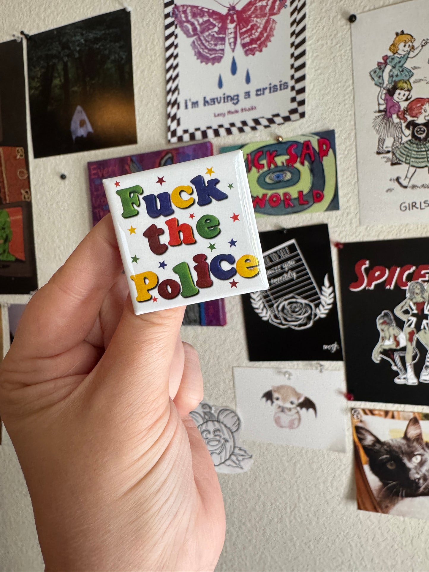 FTP 1.5 inch square button
