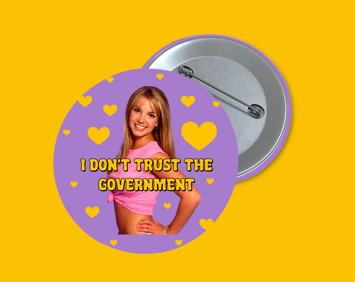 I don't trust the government 1.5 inch round button