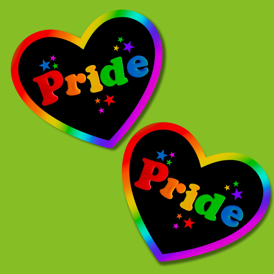 Pride Heart shaped sticker