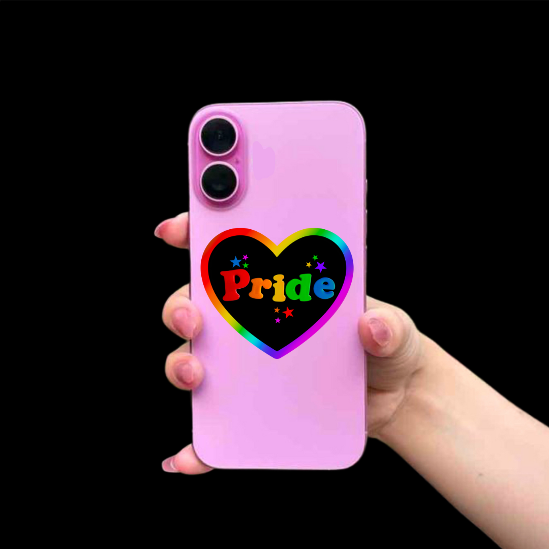 Pride Heart shaped sticker