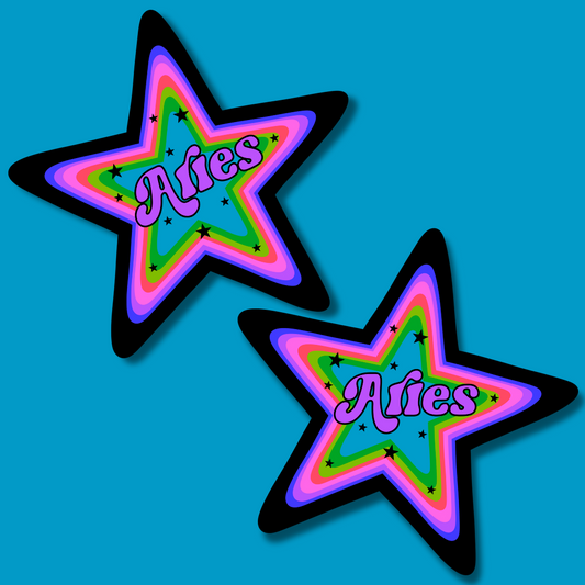 Aries star sticker
