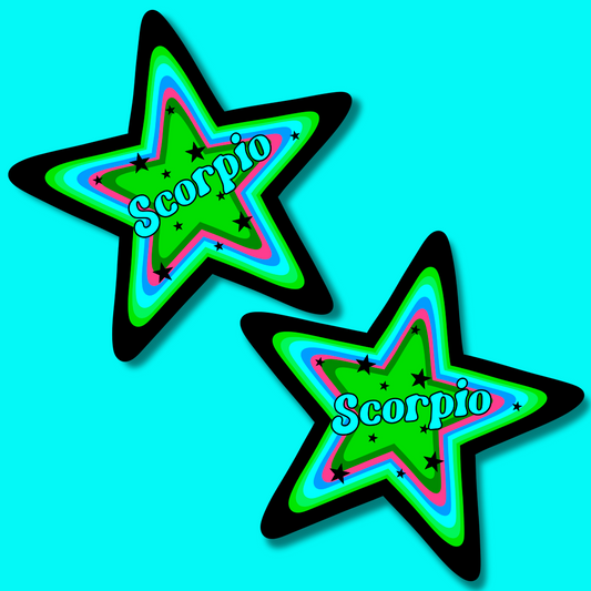 Scorpio star sticker
