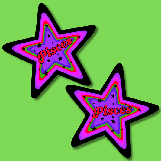 Pisces star sticker