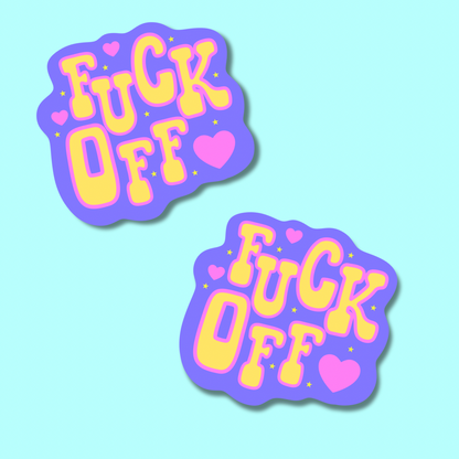 fuck off pastel sticker