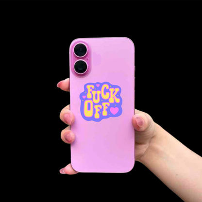 fuck off pastel sticker