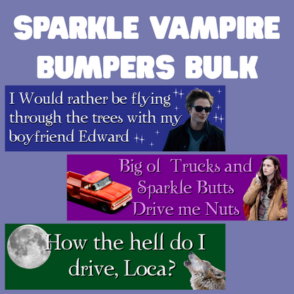 sparkle vampire bumper stickers bulk