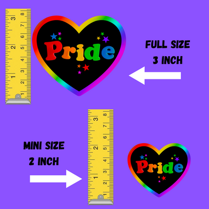 Pride Heart shaped sticker