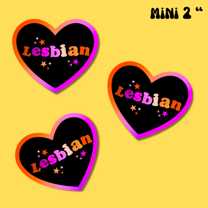 Lesbian Heart shaped sticker