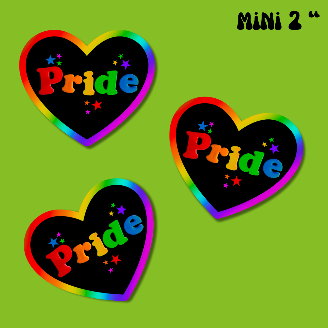 Pride Heart shaped sticker